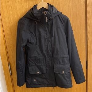 McKinley Mirati Fall Spring Aquabase Black Parka Jacket Women’s Size Small Hood